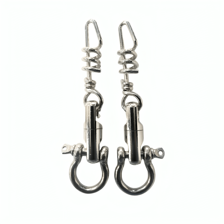 Bills N Fins Corkscrew Dredge Swivel 500 lb Bow Shackle 2 Pcs